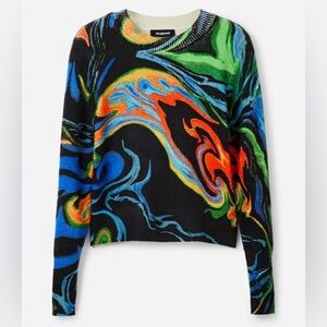 Desigual x C Lacroix Marbled Pullover Psyque-Lacroix sweater Medium multicolour